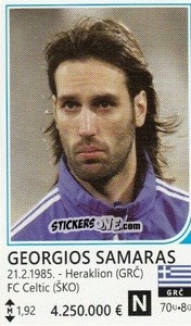 Sticker Georgios Samaras - Brazil 2014 n. 195 - Rafo