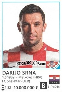 Sticker Darijo Srna - Brazil 2014 n. 206 - Rafo