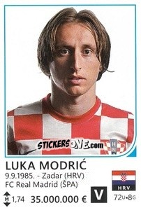 Sticker Luka Modric - Brazil 2014 n. 210 - Rafo