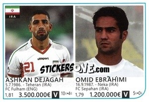 Sticker Ashkan Dejagah / Omid Ebrahimi - Brazil 2014 n. 223 - Rafo
