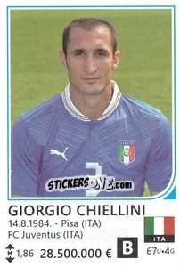 Sticker Giorgio Chiellini - Brazil 2014 - Rafo