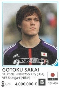 Sticker Gotoku Sakai - Brazil 2014 n. 256 - Rafo