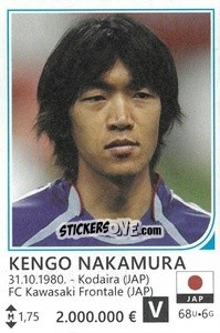 Sticker Kengo Nakamura - Brazil 2014 n. 259 - Rafo