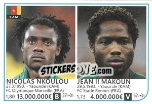 Sticker Nicolas Nkoulou / Jean II Makoun - Brazil 2014 - Rafo