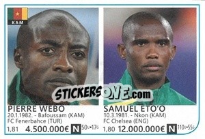 Cromo Pierre Webo / Samuel Eto'o - Brazil 2014 - Rafo