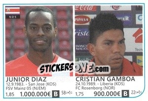 Sticker Junior Diaz / Cristian Gamboa - Brazil 2014 n. 278 - Rafo