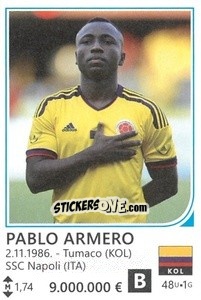 Sticker Pablo Armero - Brazil 2014 n. 287 - Rafo