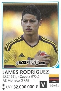 Sticker James Rodríguez - Brazil 2014 n. 291 - Rafo