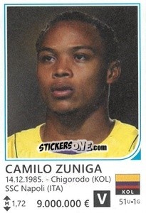 Cromo Camilo Zuniga