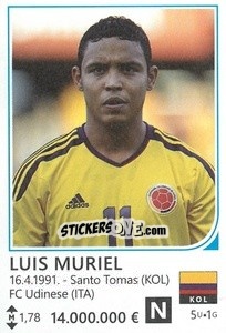 Sticker Luis Muriel - Brazil 2014 n. 297 - Rafo