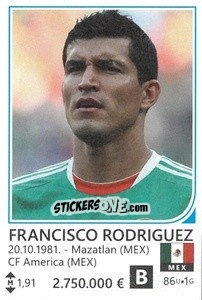 Sticker Francisco Rodriguez - Brazil 2014 n. 304 - Rafo