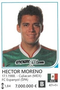 Sticker Hector Moreno - Brazil 2014 n. 306 - Rafo