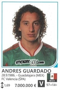 Sticker Andres Guardado - Brazil 2014 n. 307 - Rafo