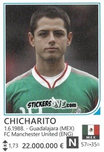 Sticker Javier Hernández Chicharito - Brazil 2014 n. 312 - Rafo