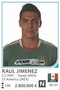 Sticker Raul Jimenez - Brazil 2014 n. 313 - Rafo
