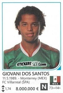 Sticker Giovani Dos Santos - Brazil 2014 - Rafo