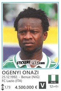 Sticker Ogenyi Onazi - Brazil 2014 - Rafo