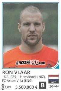 Sticker Ron Vlaar - Brazil 2014 - Rafo