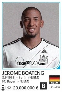 Sticker Jerome Boateng - Brazil 2014 n. 357 - Rafo
