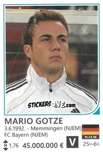 Sticker Mario Gotze - Brazil 2014 n. 363 - Rafo