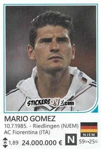 Sticker Mario Gomez - Brazil 2014 n. 367 - Rafo
