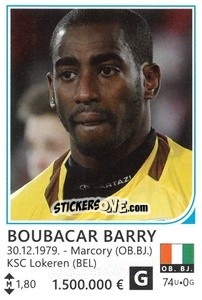 Sticker Boubacar Barry - Brazil 2014 n. 370 - Rafo