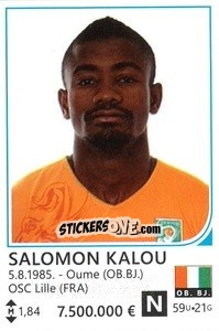 Sticker Salomon Kalou - Brazil 2014 n. 379 - Rafo