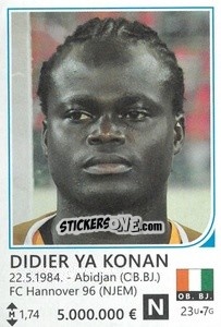 Figurina Didier Ya Konan - Brazil 2014 - Rafo