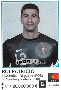 Sticker Rui Patricio - Brazil 2014 n. 387 - Rafo