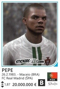 Sticker Pepe - Brazil 2014 n. 388 - Rafo