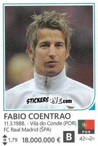 Sticker Fabio Coentrao - Brazil 2014 n. 389 - Rafo