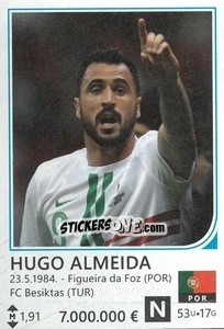 Sticker Hugo Almeida - Brazil 2014 n. 399 - Rafo