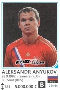 Sticker Aleksandr Anyukov - Brazil 2014 - Rafo