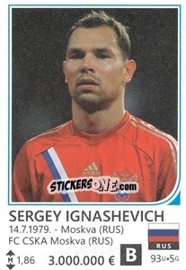 Sticker Sergei Ignashevich - Brazil 2014 n. 406 - Rafo