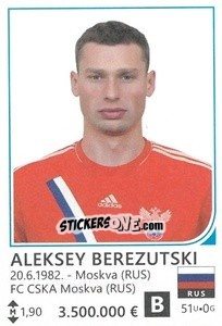 Sticker Aleksei Berezutski - Brazil 2014 - Rafo
