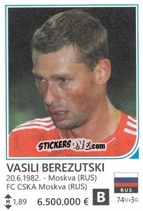 Sticker Vasili Berezutski - Brazil 2014 n. 408 - Rafo