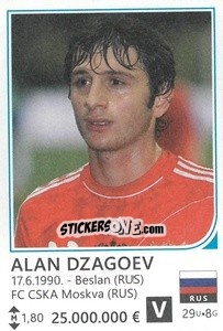 Sticker Alan Dzagoev - Brazil 2014 n. 412 - Rafo