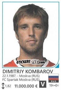 Sticker Dmitri Kombarov - Brazil 2014 n. 415 - Rafo