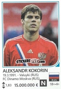 Sticker Aleksandr Kokorin - Brazil 2014 n. 417 - Rafo