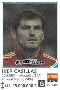 Sticker Iker Casillas - Brazil 2014 n. 421 - Rafo
