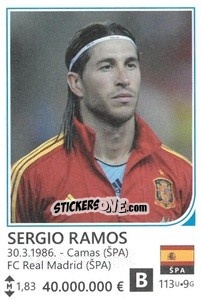 Sticker Sergio Ramos - Brazil 2014 n. 423 - Rafo