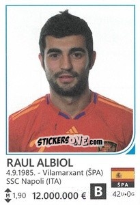 Cromo Raul Albiol - Brazil 2014 - Rafo