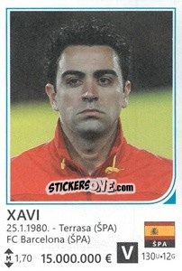 Sticker Xavi Hernández - Brazil 2014 n. 428 - Rafo