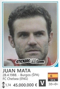 Sticker Juan Mata - Brazil 2014 n. 430 - Rafo