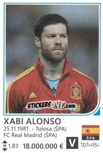 Sticker Xabi Alonso - Brazil 2014 n. 431 - Rafo