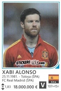 Cromo Xabi Alonso - Brazil 2014 - Rafo