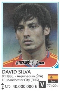 Sticker David Silva - Brazil 2014 n. 432 - Rafo