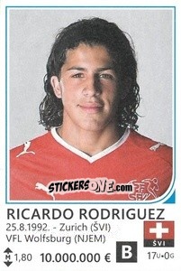 Sticker Ricardo Rodriguez - Brazil 2014 n. 441 - Rafo