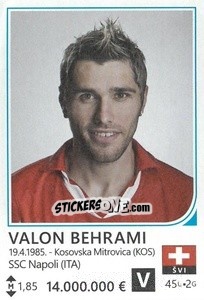 Sticker Valon Behrami - Brazil 2014 - Rafo