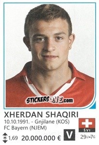 Sticker Xherdan Shaqiri - Brazil 2014 n. 448 - Rafo